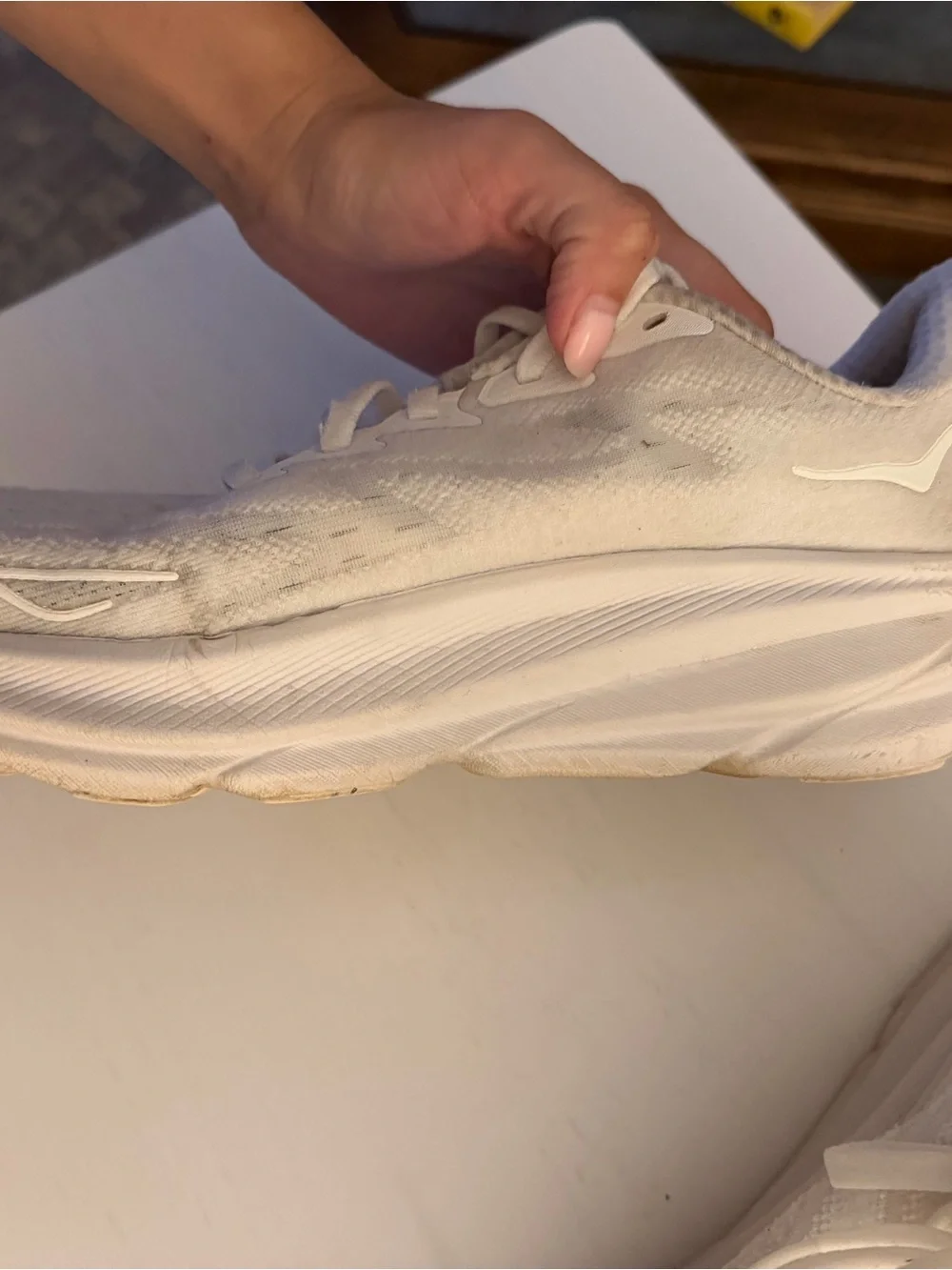 Hoka women’s Lightweight Running Sneakers in White